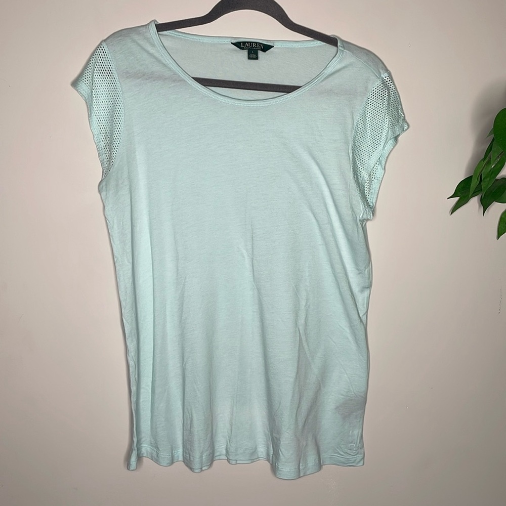 Ralph Lauren Mesh Sleeve Tee Shirt